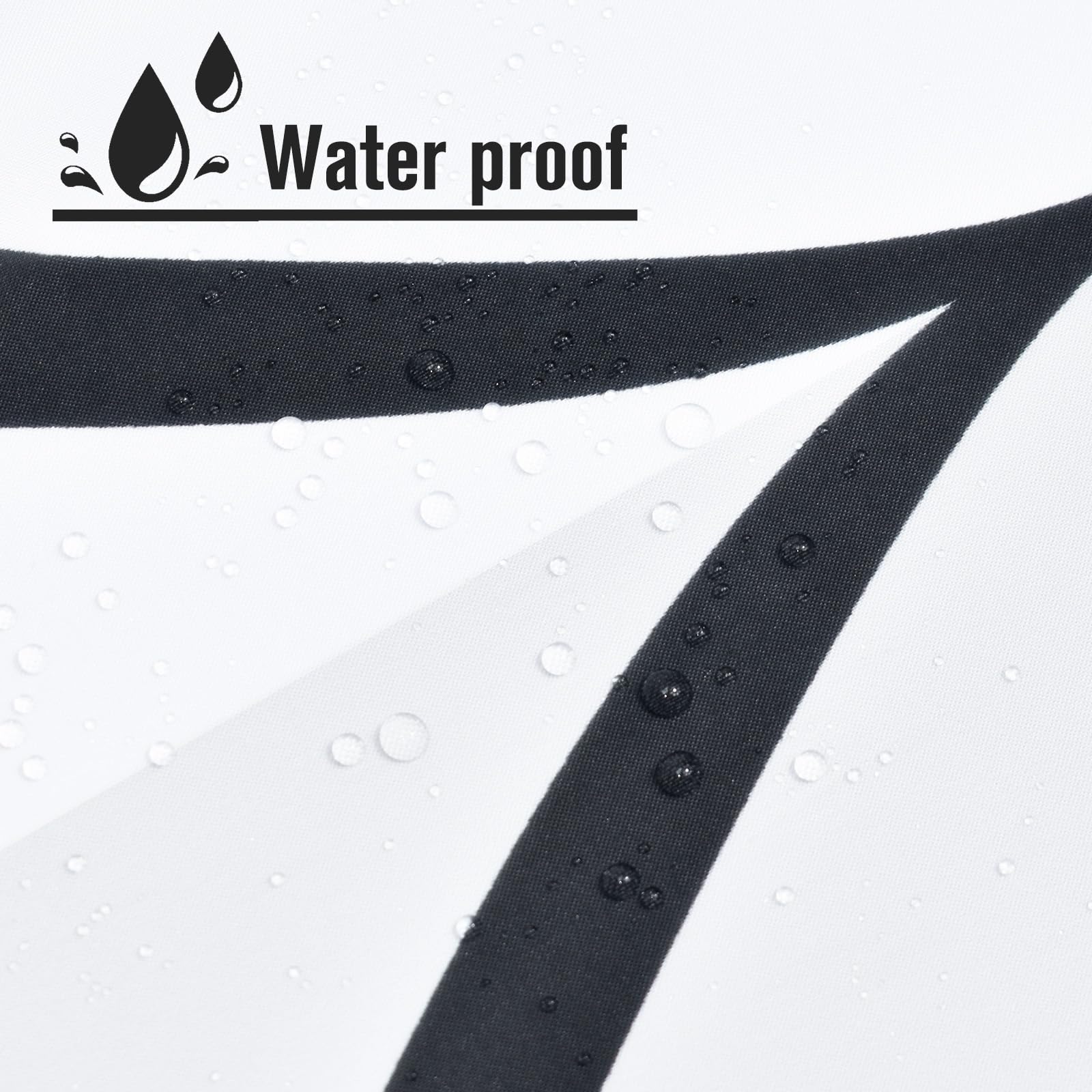 Yiatn No Hook Needed White Shower Curtain With Snap In Fabric Liner Set - Hotel Style With See Through Mesh Top Window, Modern G